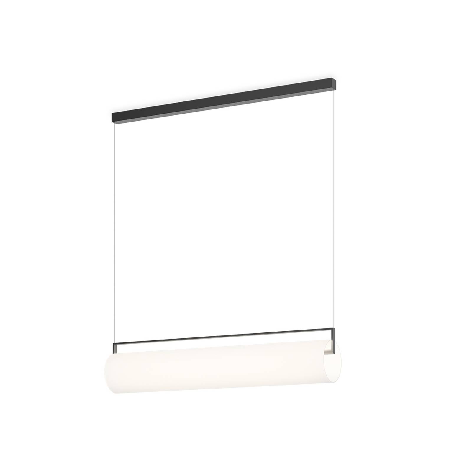  Vibia Vibia Led Hanging Light Kontorno, Length 92 Cm, Black, Dimmable, 930 