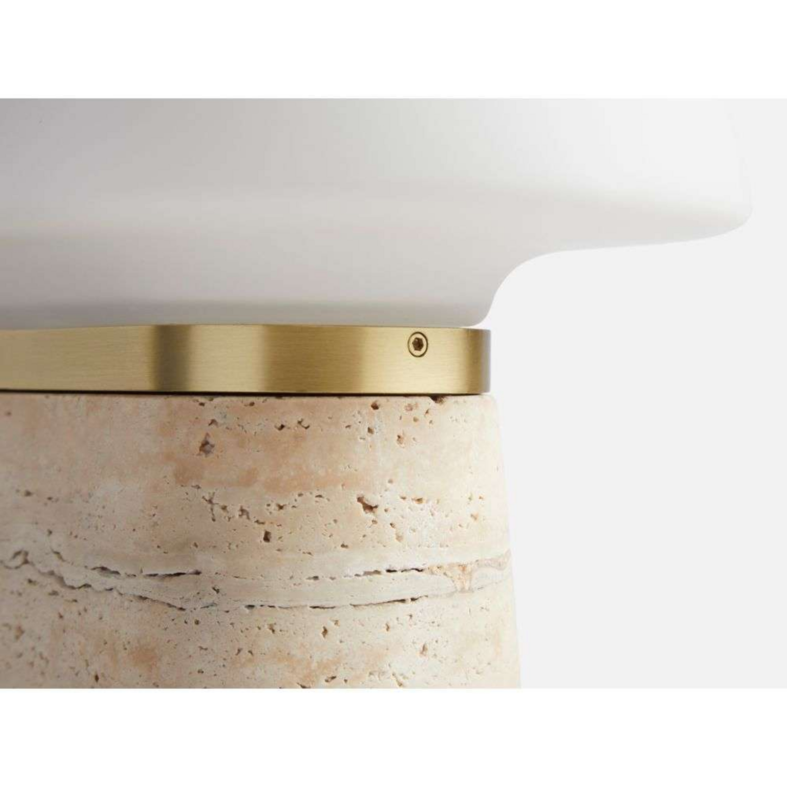 Nova Lampada da Tavolo Ivory Travertine/Opal - Woud