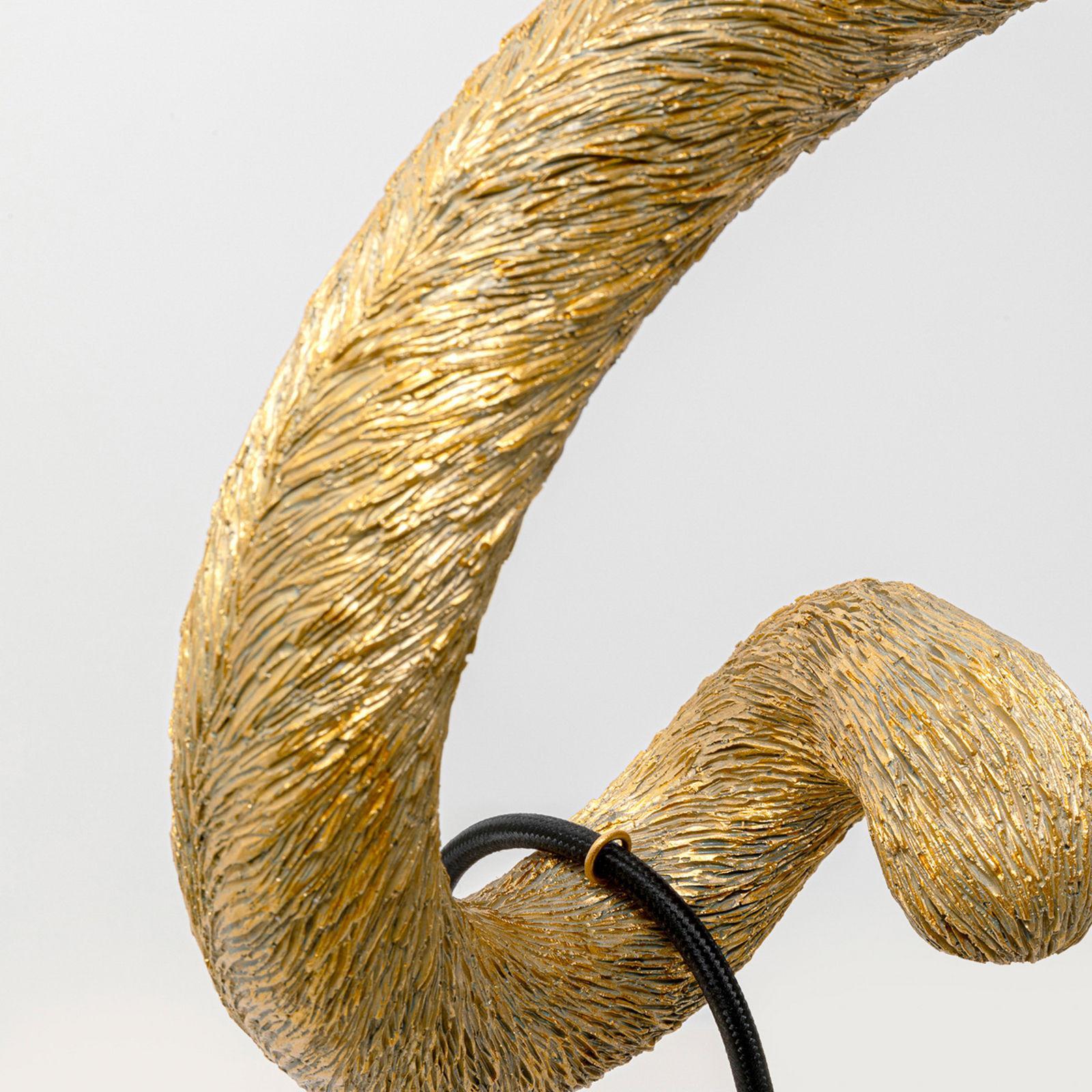 Lampe de sol KARE Monkey Dance, couleur or, 120 cm, E27