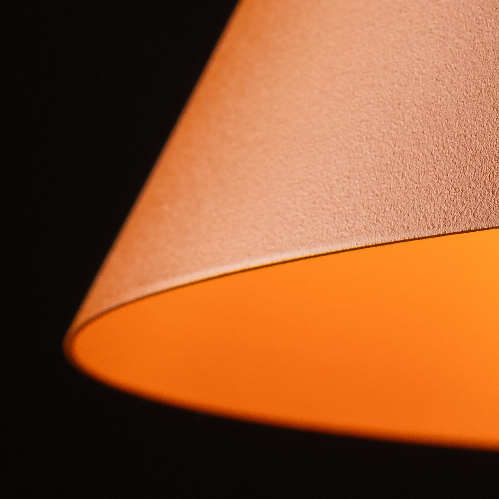 Cono pendant light, 1-bulb, Ø 25 cm, orange, E27