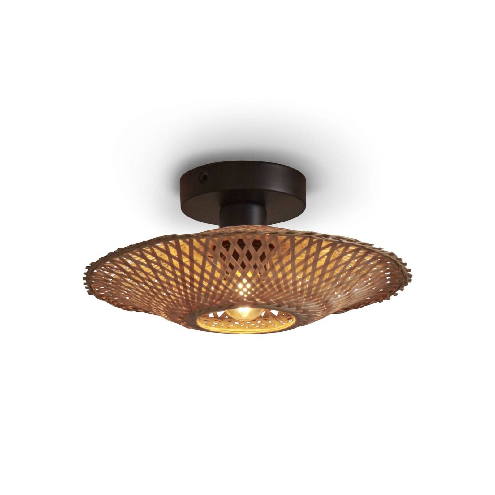 Good&mojo - good&mojo Deckenleuchte Kalimantan in Natur und Schwarz E27 - brown