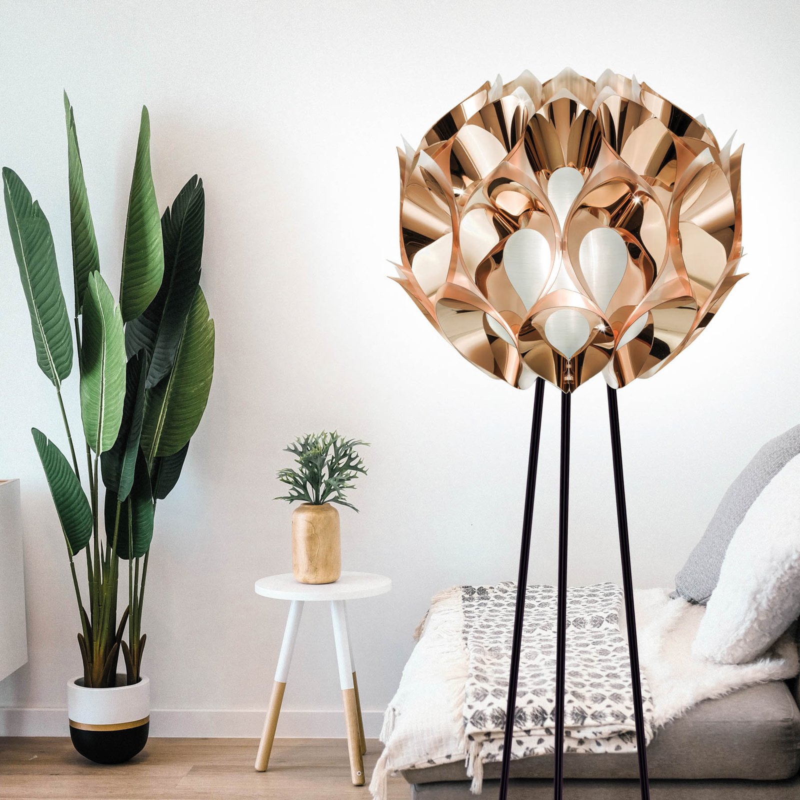 Flora Designer-Stehlampe, kupfer - Slamp