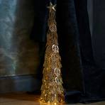 LED dekoratívny stromček Kirstine, zlatý, výška 63,5 cm