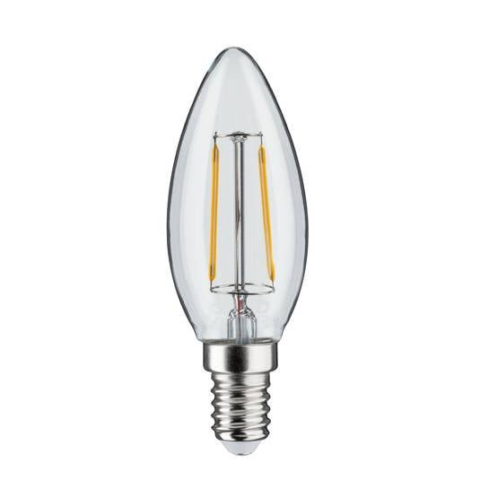 Pauleen candle LED bulb, filament, E14, 2.6 W, clear, 2,700 K