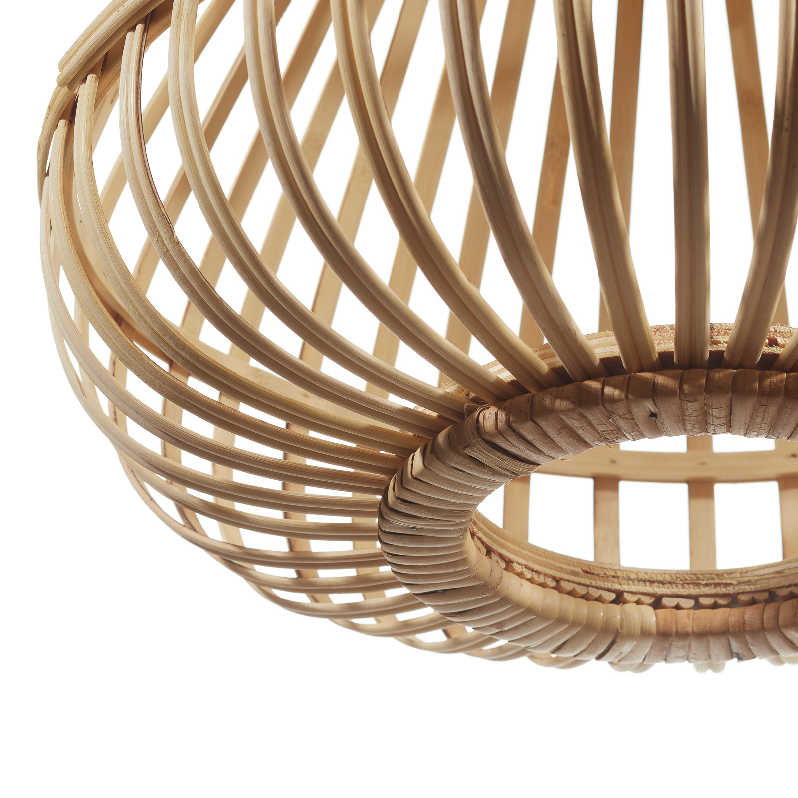 Závěsné světlo Amsfield z bambusu, tvar hrušky