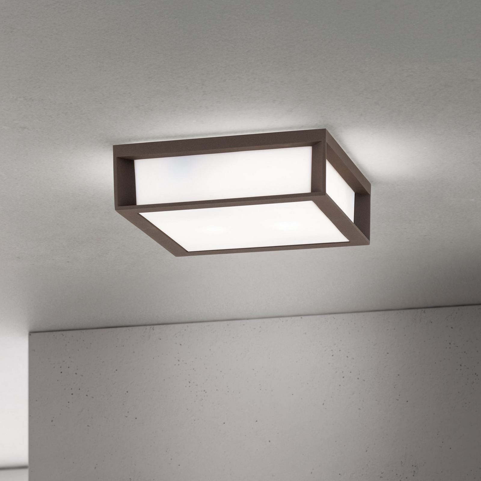 Lampada da esterno Henry, corten, alluminio pressofuso, E27, IP44