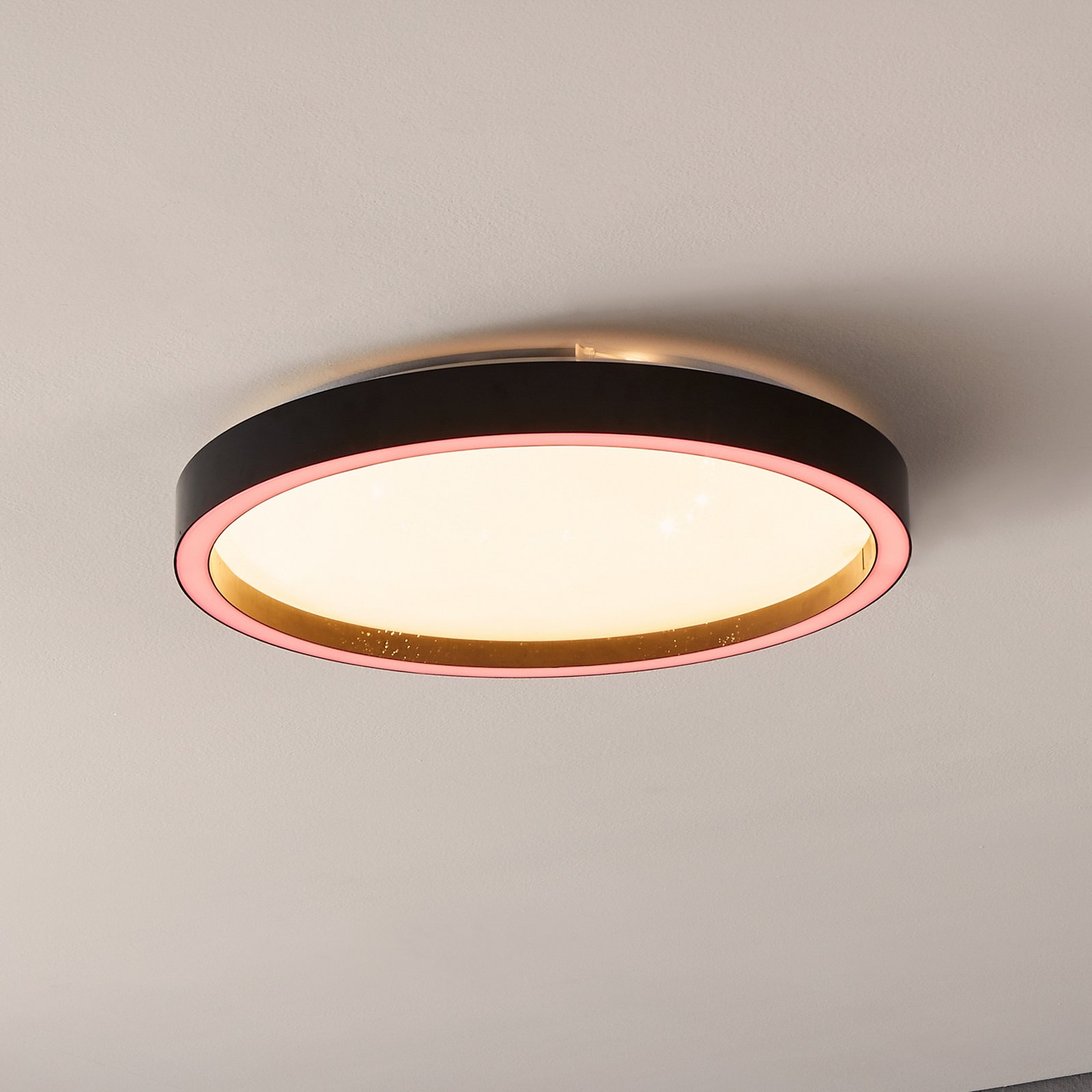 EGLO connect Montemorelos-Z, RGBW, черен, Ø42cm