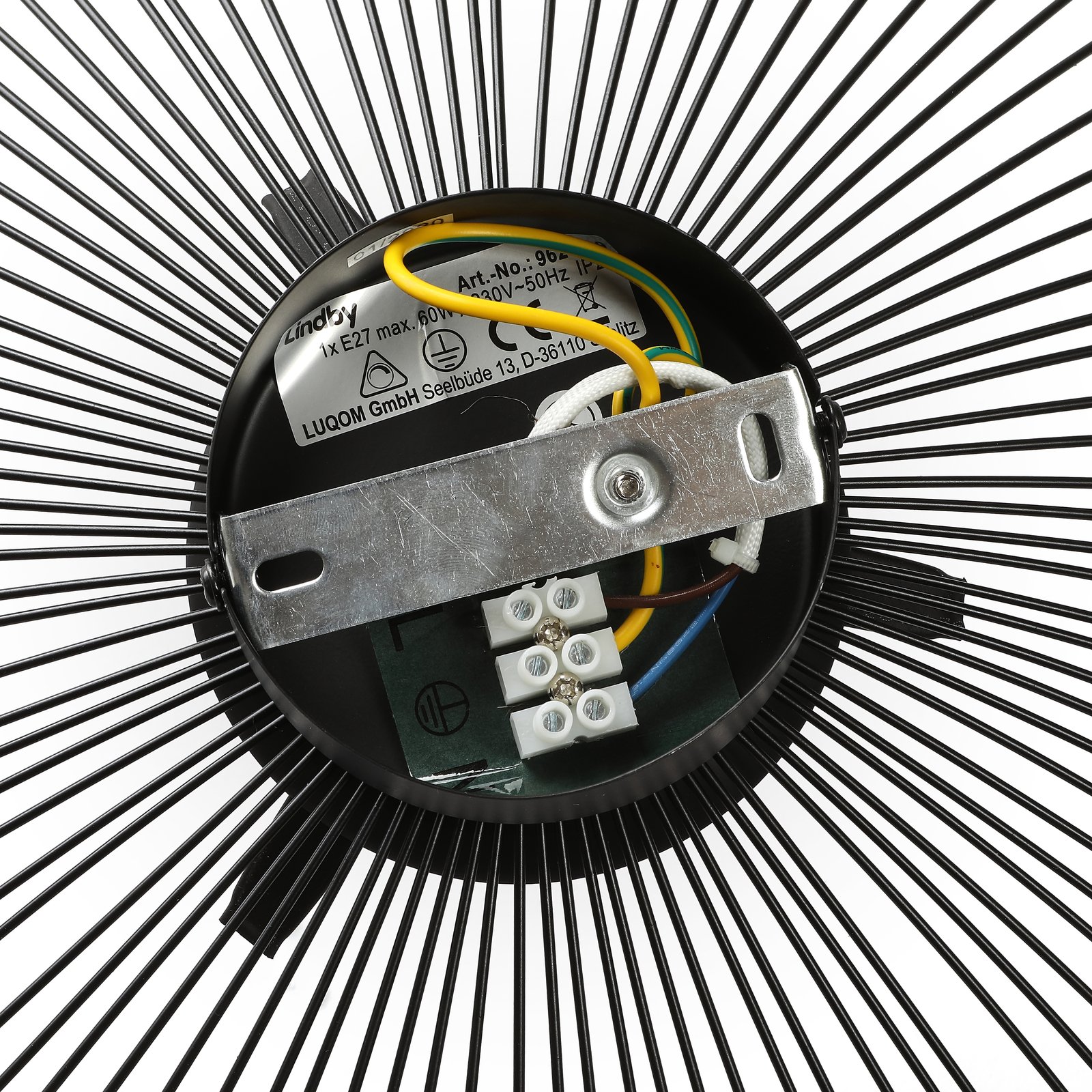 Fabronia Taklampe Opal/Black - Lindby
