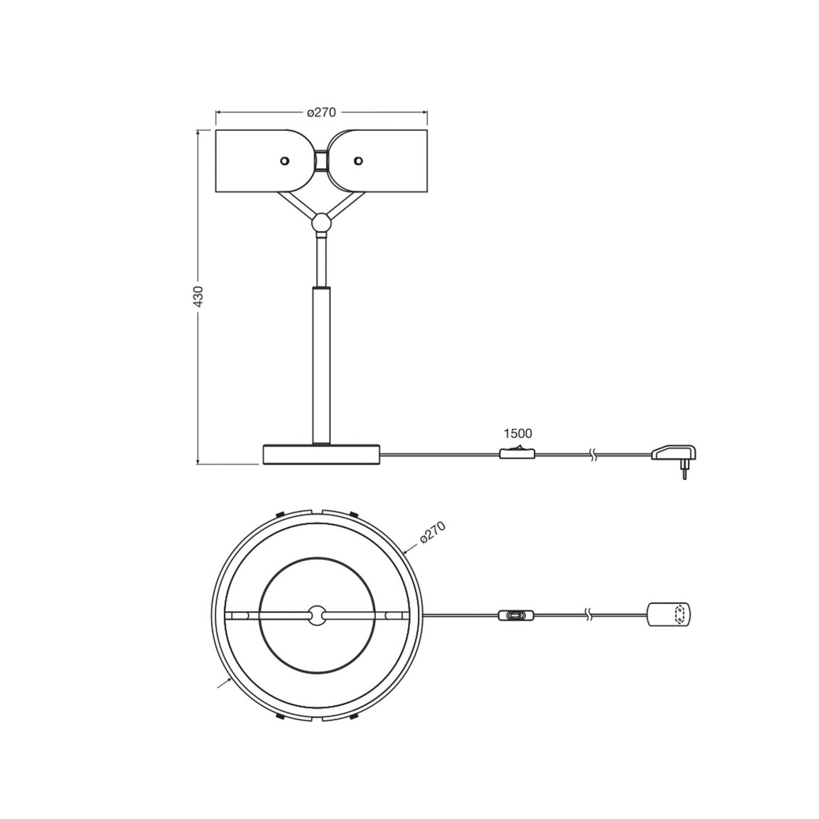 Lampa stołowa LED OSRAM Decor Curve Felt, szara, filc, 3000 K