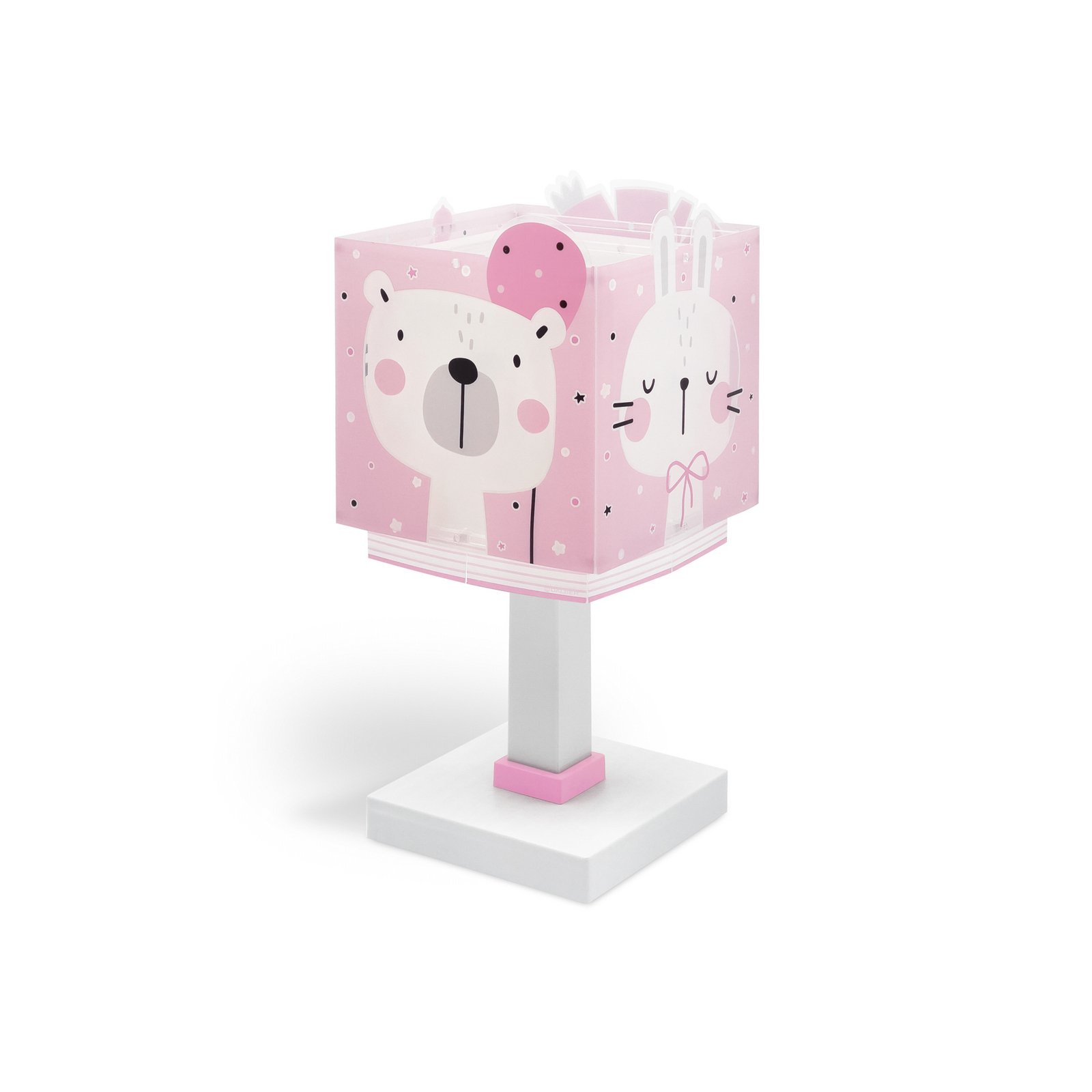 Детска настолна лампа Baby Jungle, розова, G4, ширина 14 cm