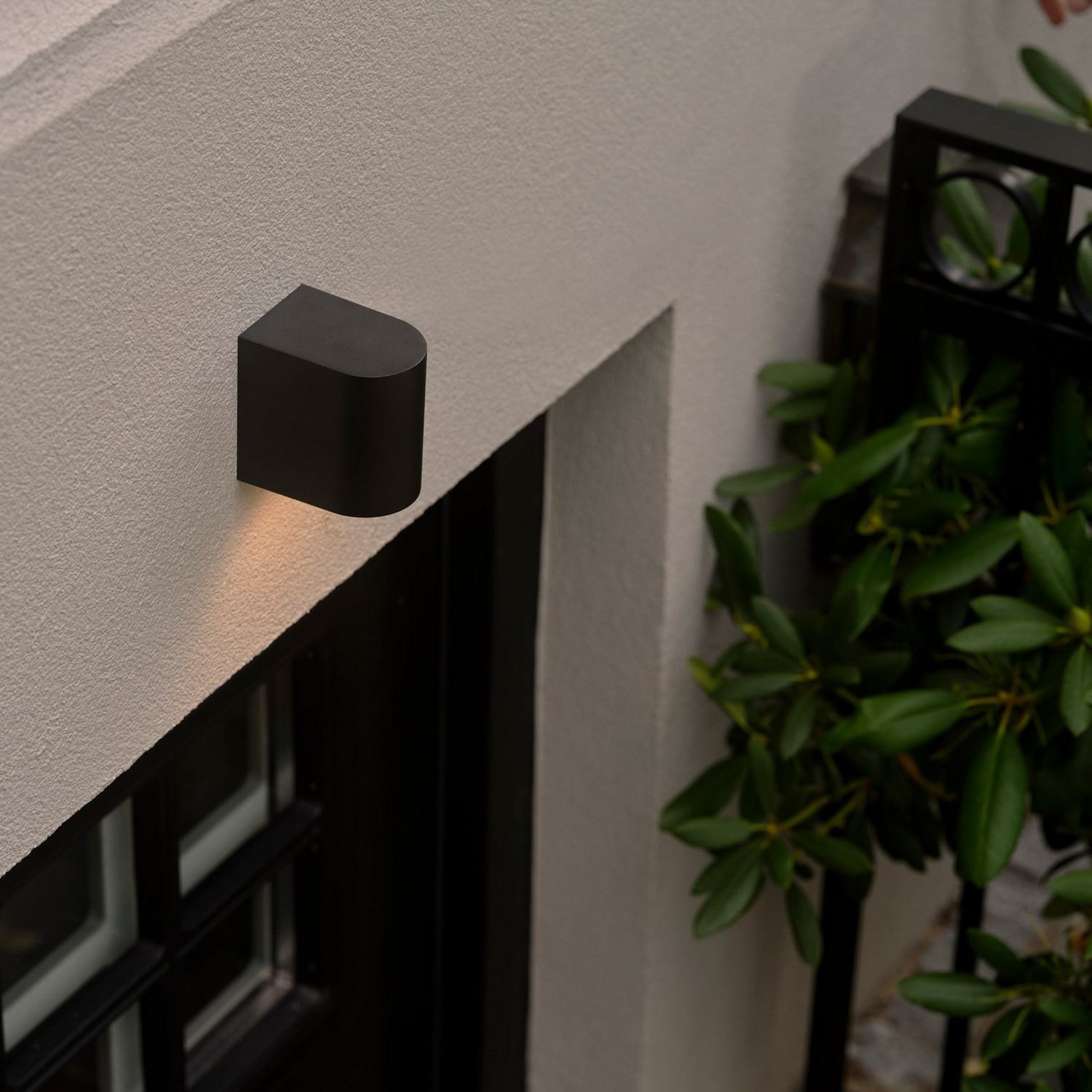 Außenwandleuchte Dion Single, schwarz, GU10, Aluminium, IP44