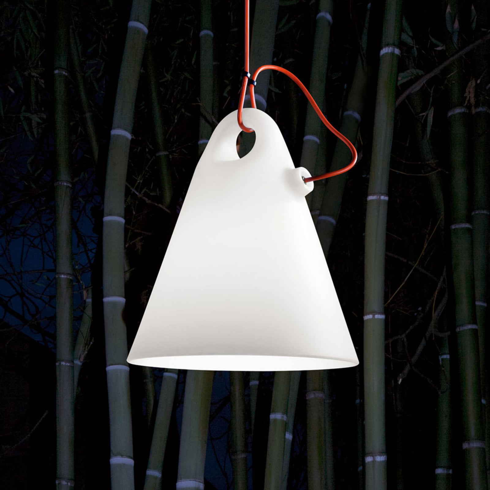 Trilly udendørs hængelampe, stik, Ø 27 cm Martinelli Luce - Terrasse - Design - Plastik - Med én lyskilde