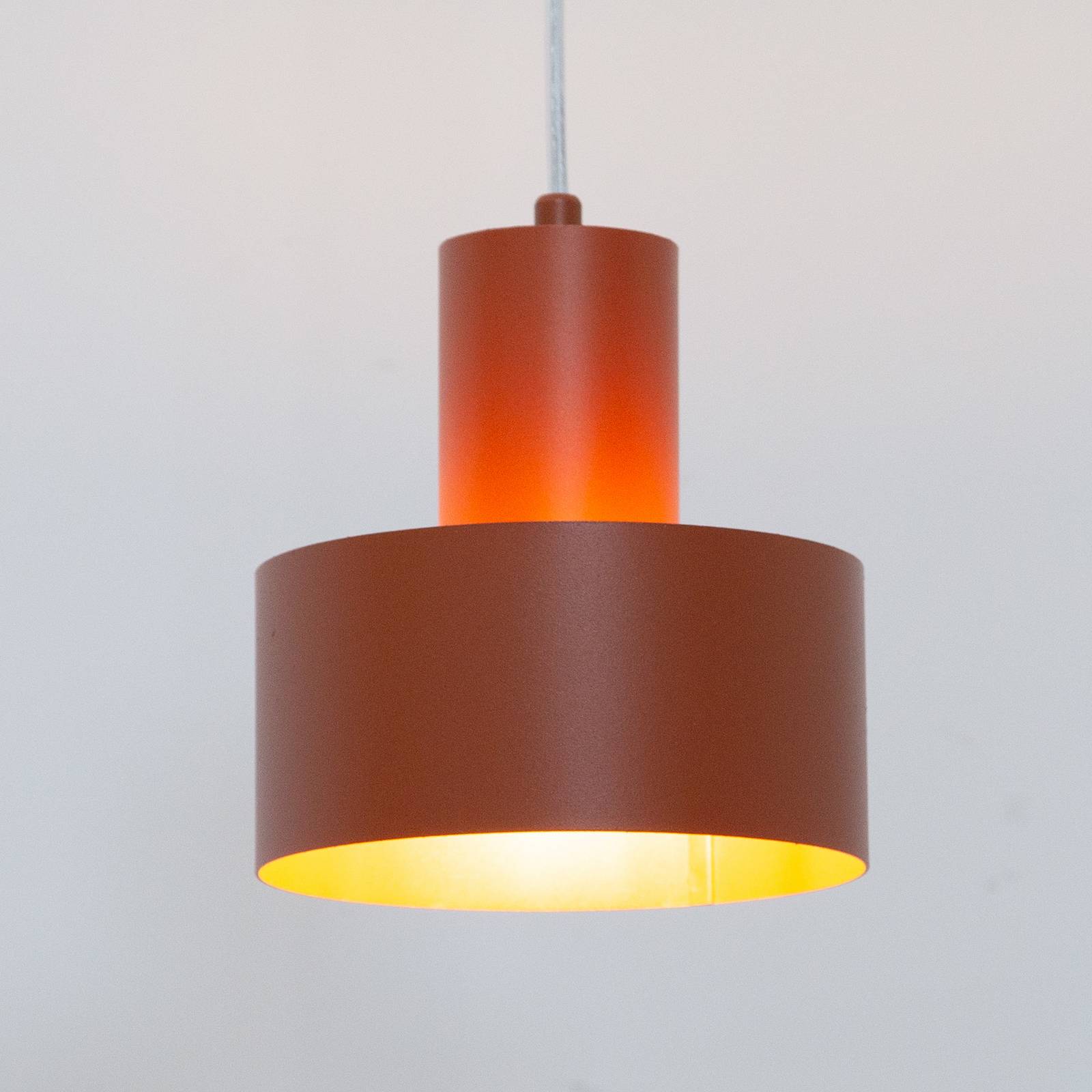 Hängeleuchte Rif S, ziegelrot, 1-flammig, Ø 15 cm, Stahl günstig online kaufen