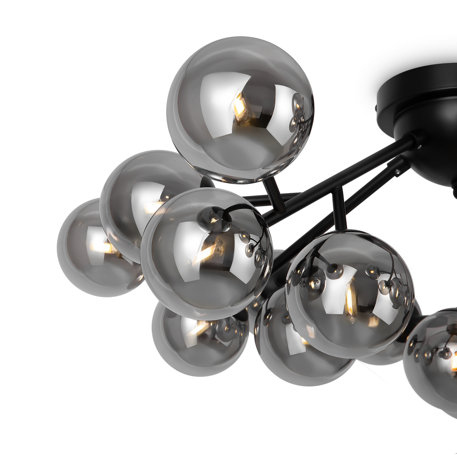 Maytoni Dallas loftslampe 20-lys, højde 25 cm, sort