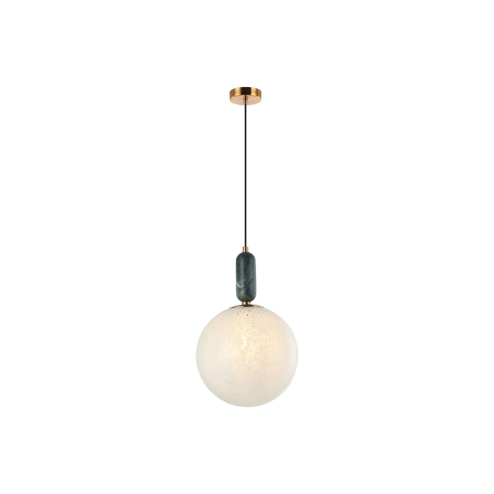 Polly hængelampe med glasskærm og marmor Ø25cm