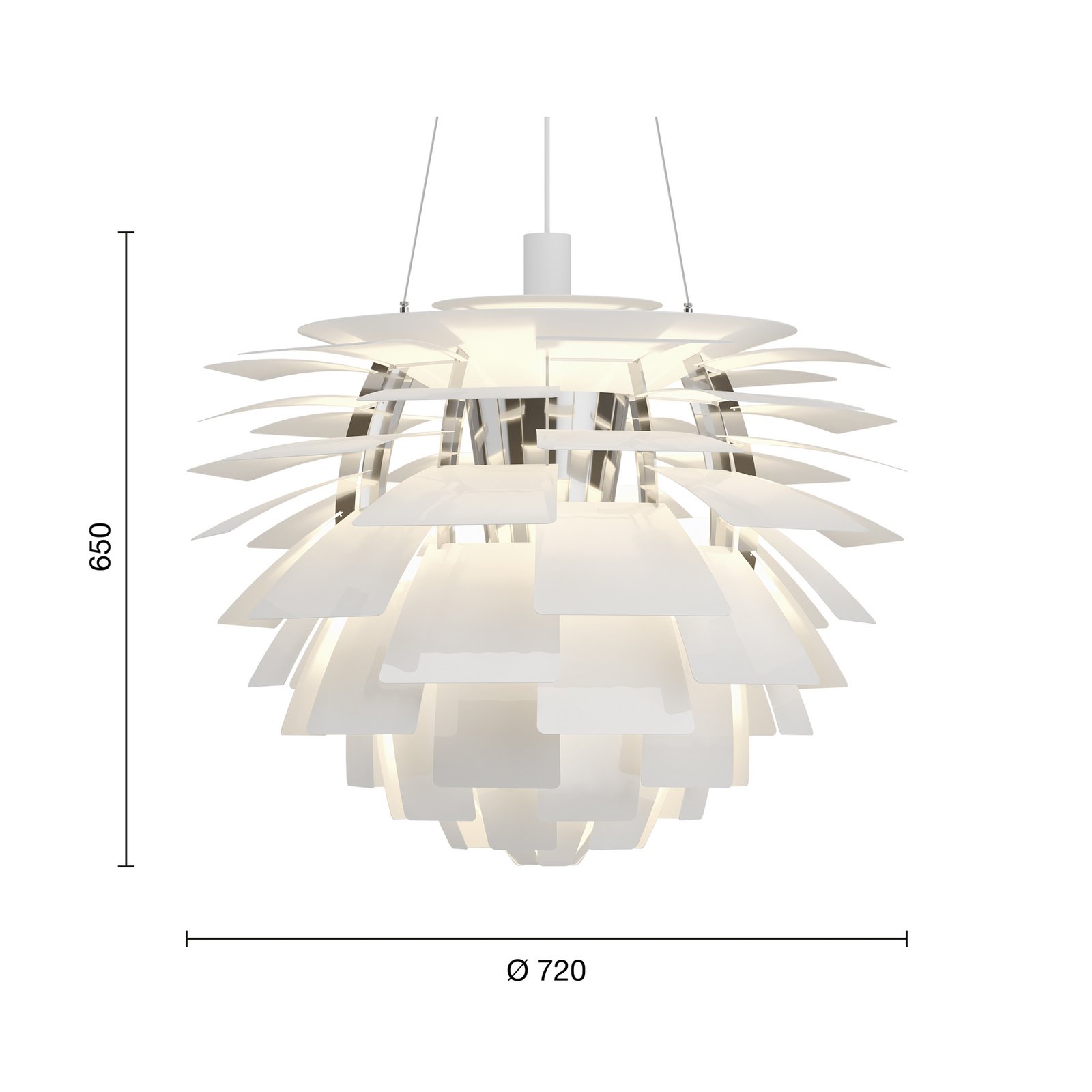 PH Artichoke Hängelampe Ø72cm 3.000K weiß - Louis Poulsen