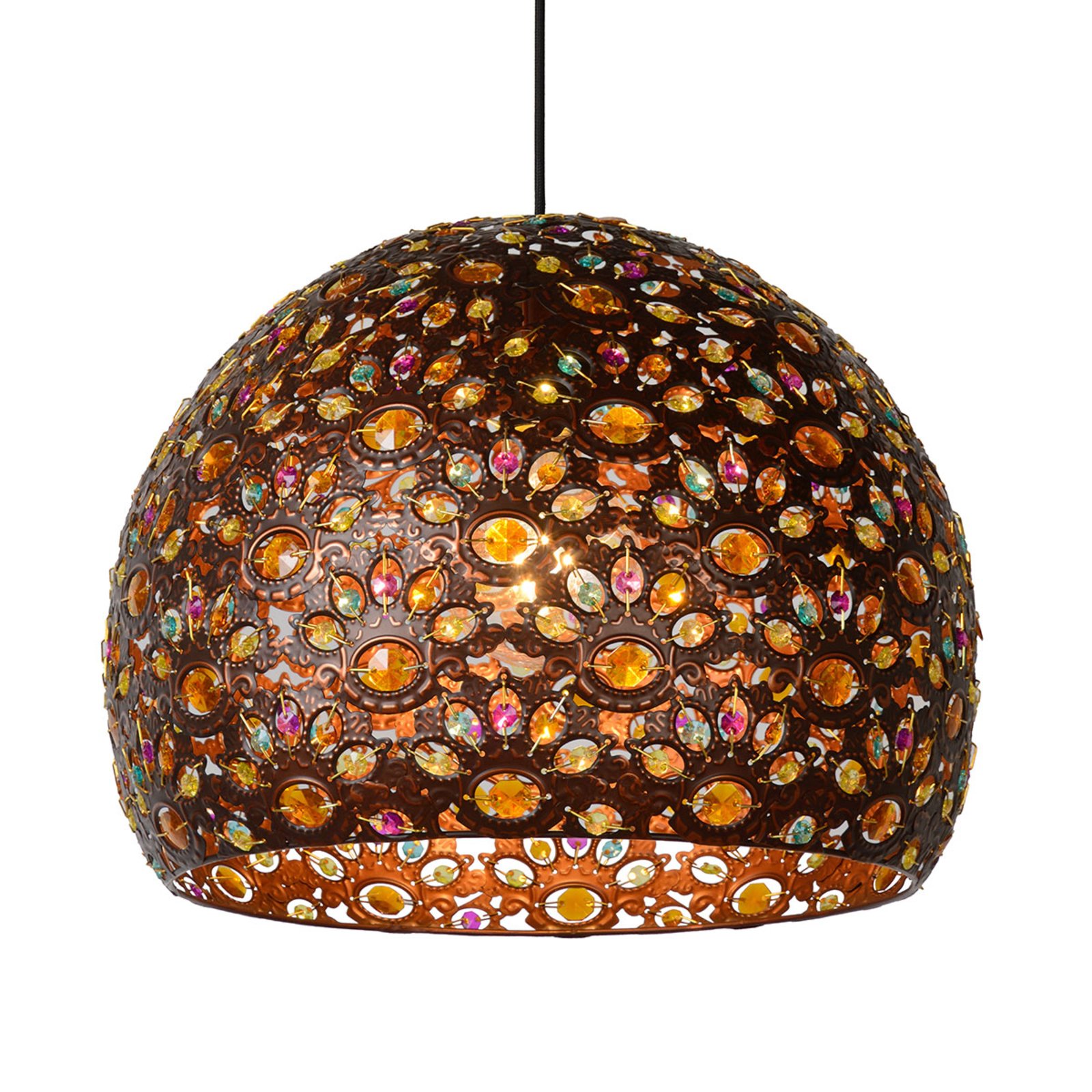 Lucide Pendellampe Byrsa med orientalsk design dimbar - marokkansk / orientalsk takpendel Stue / spisestue - metall, glass