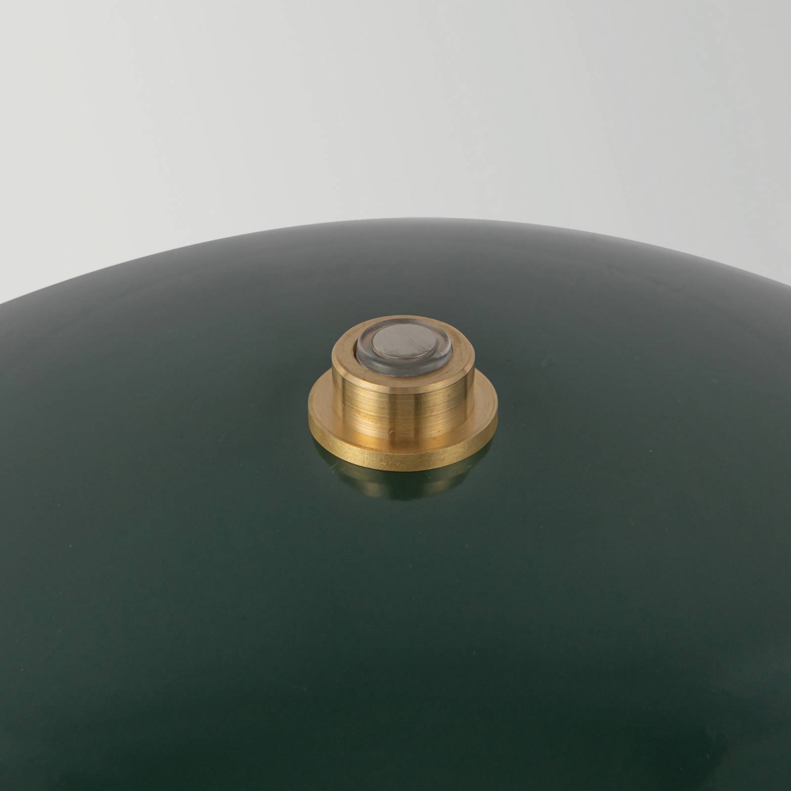 Lampa stołowa LED na akumulator Poppy, zielona, wysokość 27 cm, metalowa,