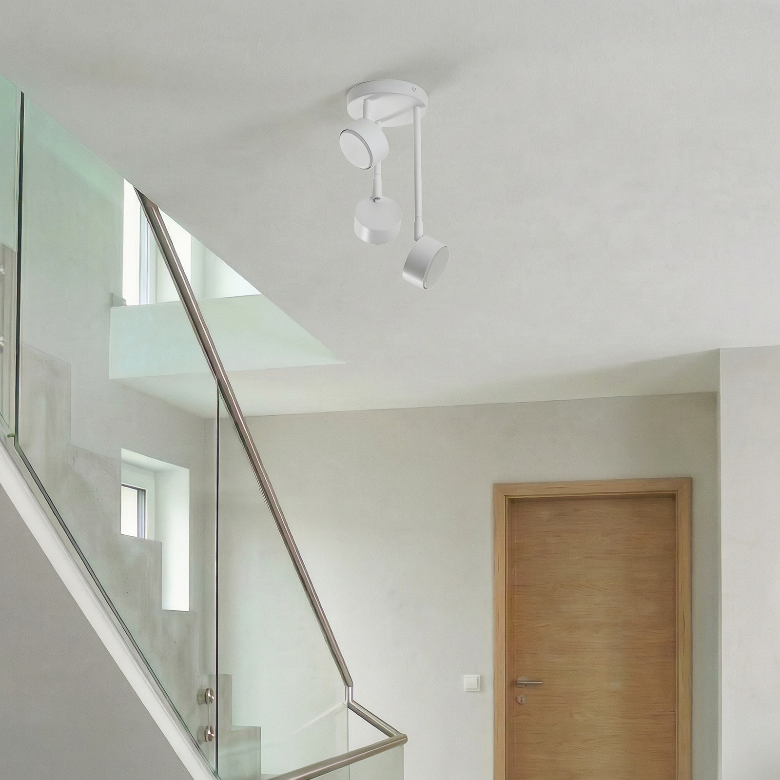 Spot de tavan Nemo, 3 becuri, alb, mobil, GX53