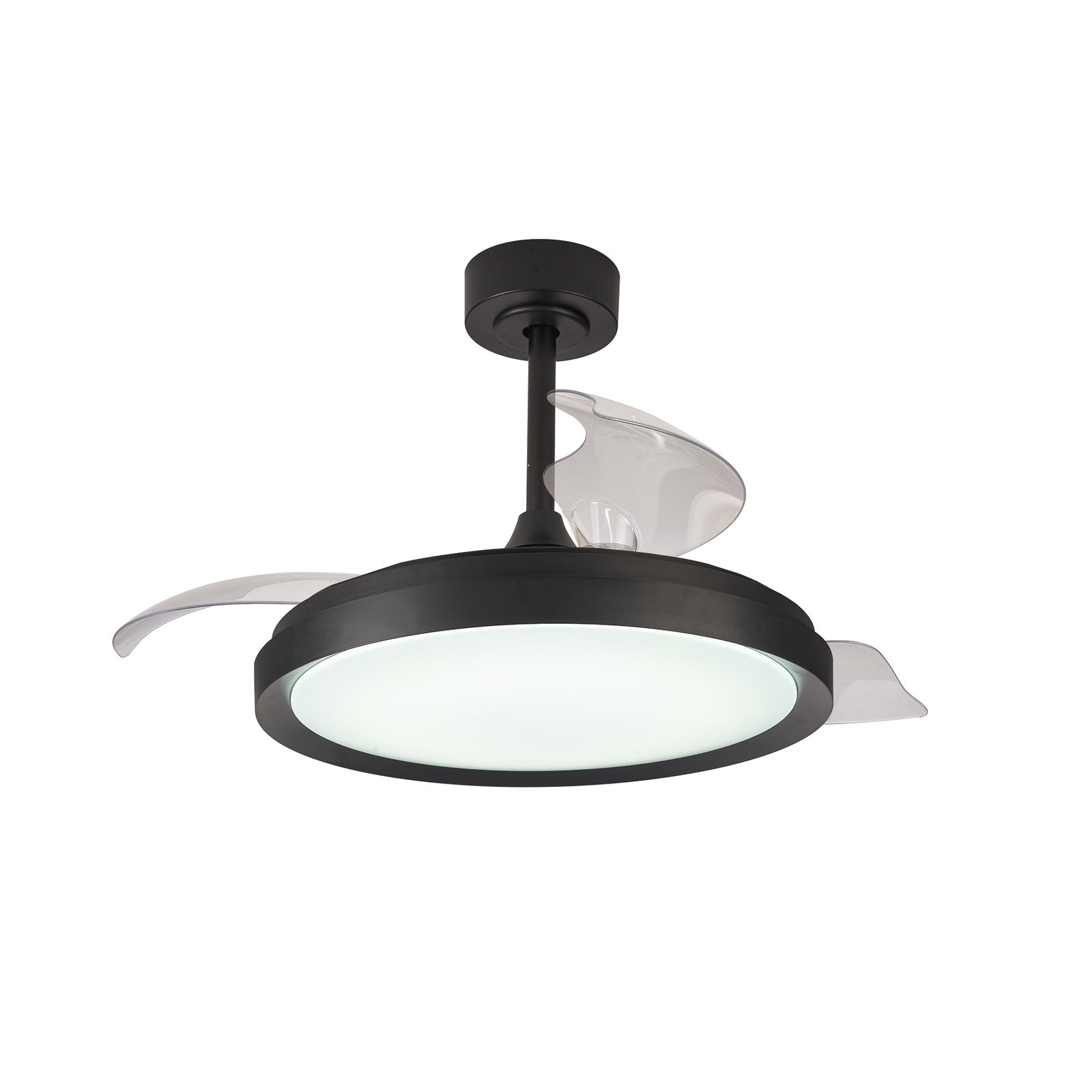 LED lubinis ventiliatorius "Mistral", juodas, nuolatinės srovės, tylus Ø
