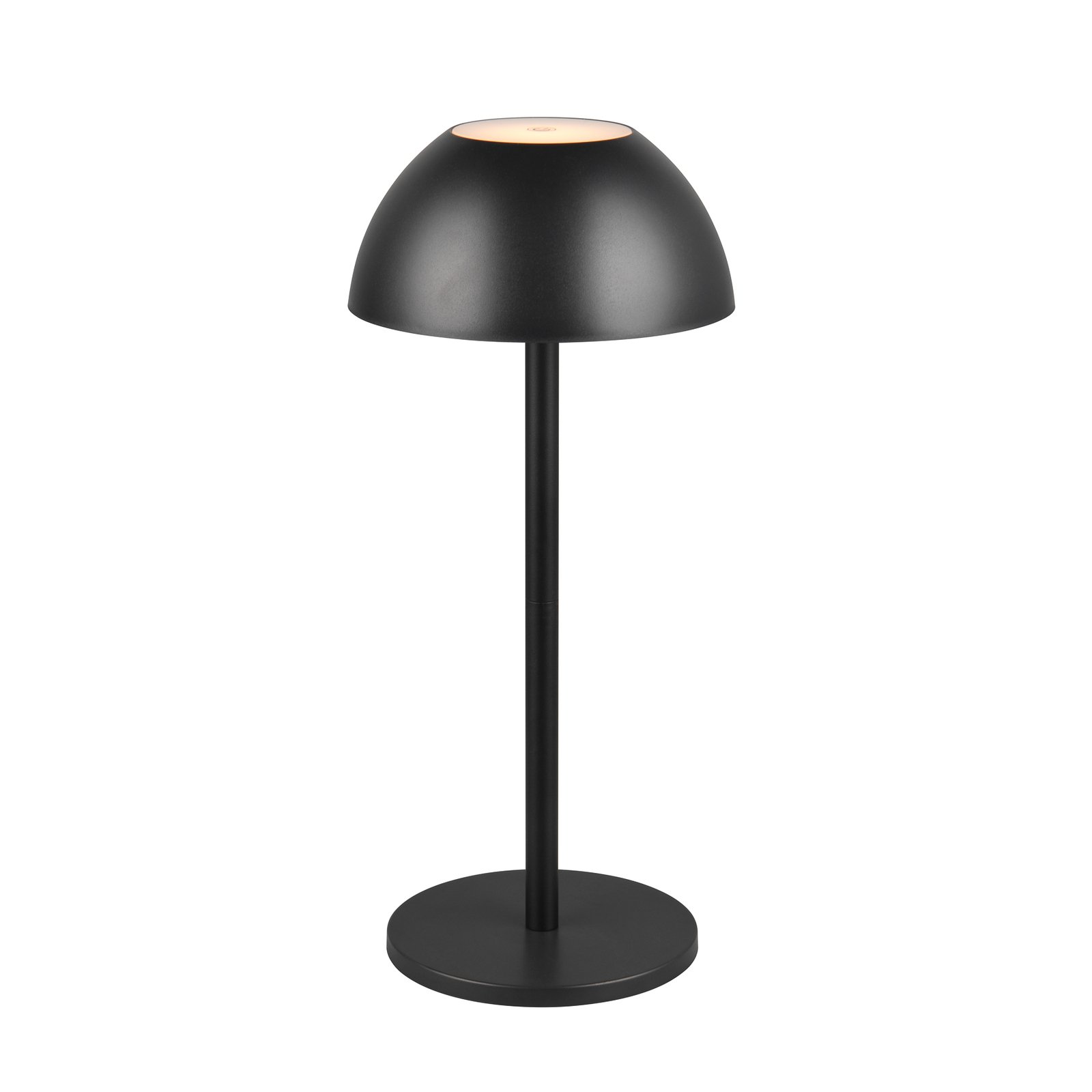 Ricardo LED uzlādējama galda lampa, melna, augstums 30 cm, plastmasas