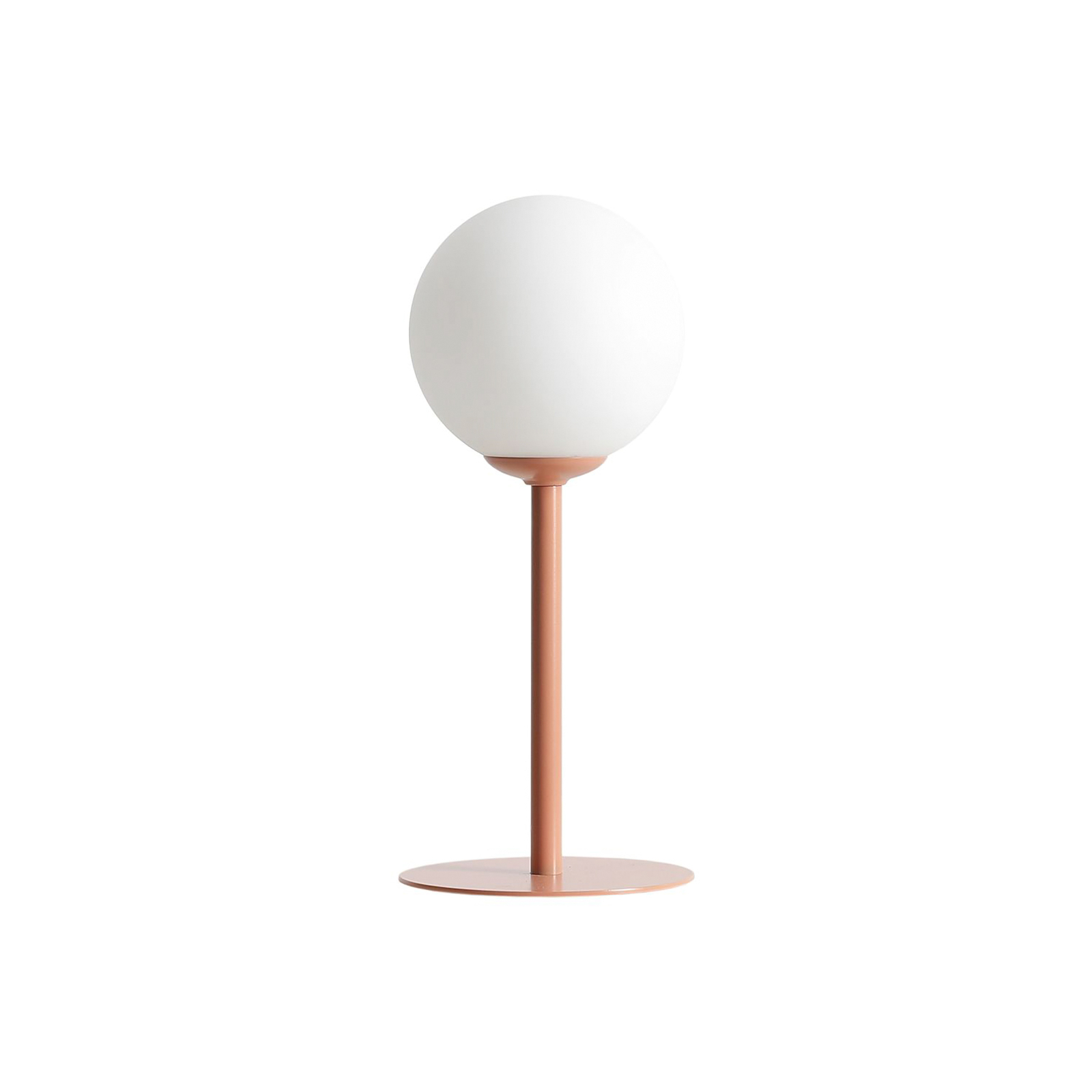 Lámpara de mesa Joel, altura 35 cm, coral/blanco