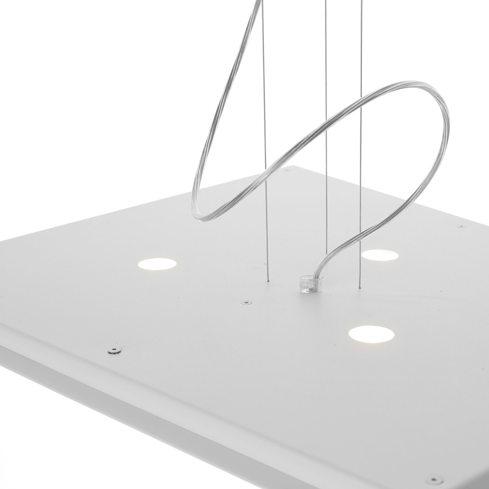 Moderné závesné svietidlo LED Fuorisquadra, biele