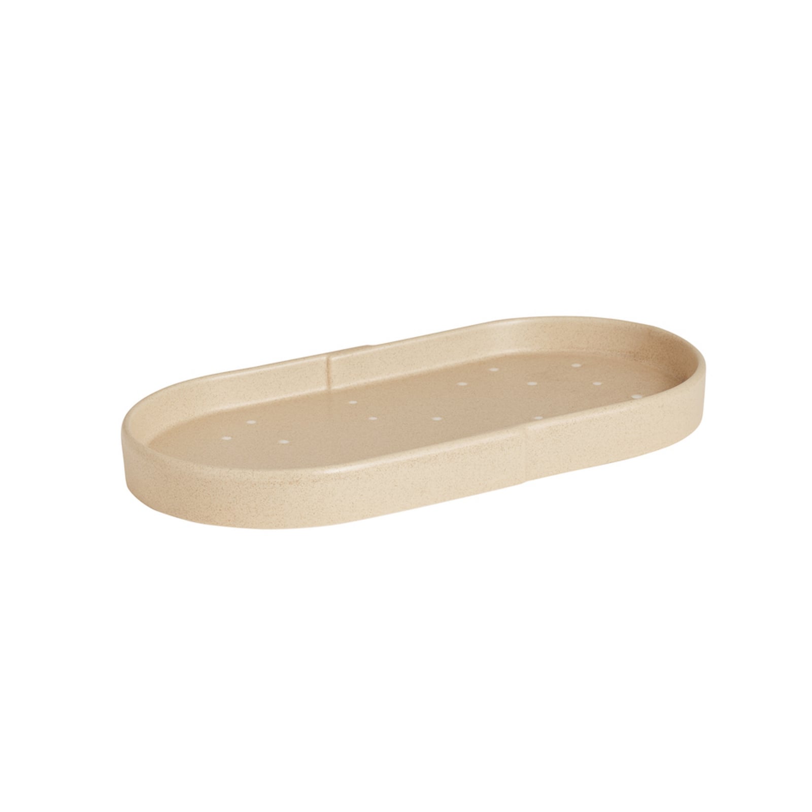 Aki Tablett, beige, Länge 34cm, Keramik - OYOY Living Design