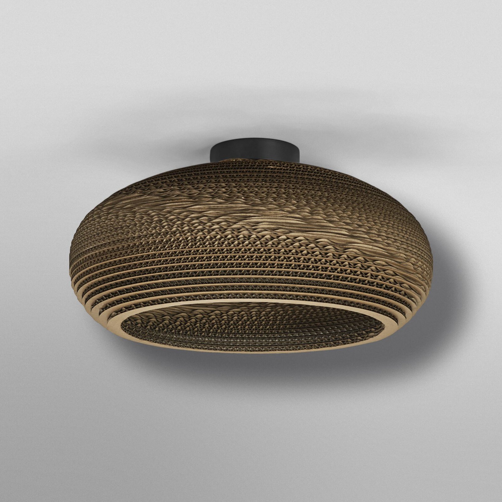 Lampa sufitowa OSRAM DROP, brązowa, Ø 40 cm, tektura falista, E27