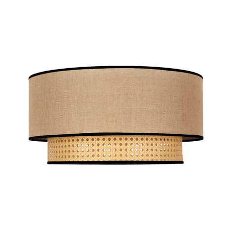 Deckenleuchte Big Boho, Rattan, beige/schwarz