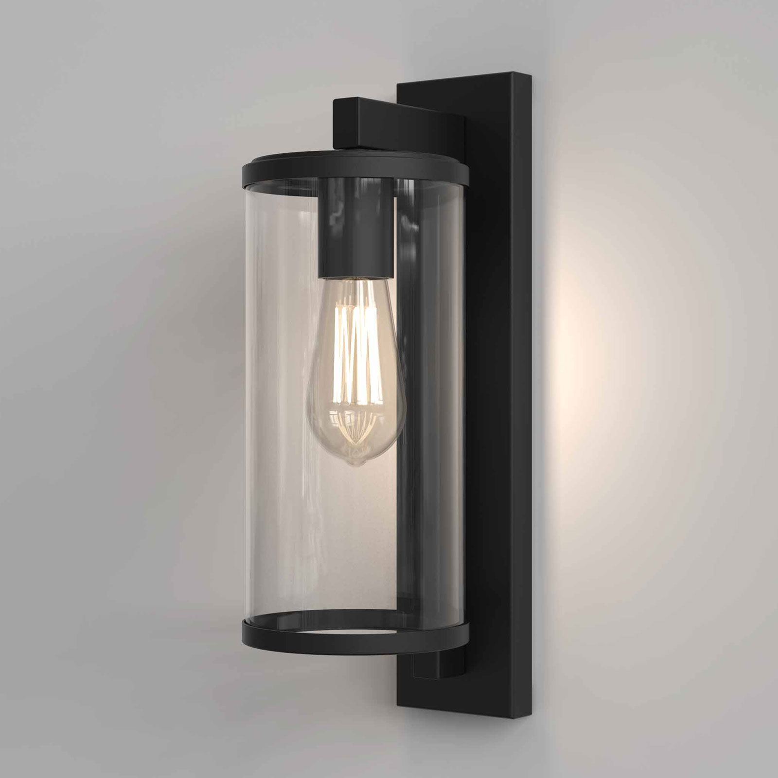 Astro Pimlico 400 outdoor wall light black texture, steel, E27, 60 W, energy efficiency: A++, W: 13.4 cm, H: 40 cm
