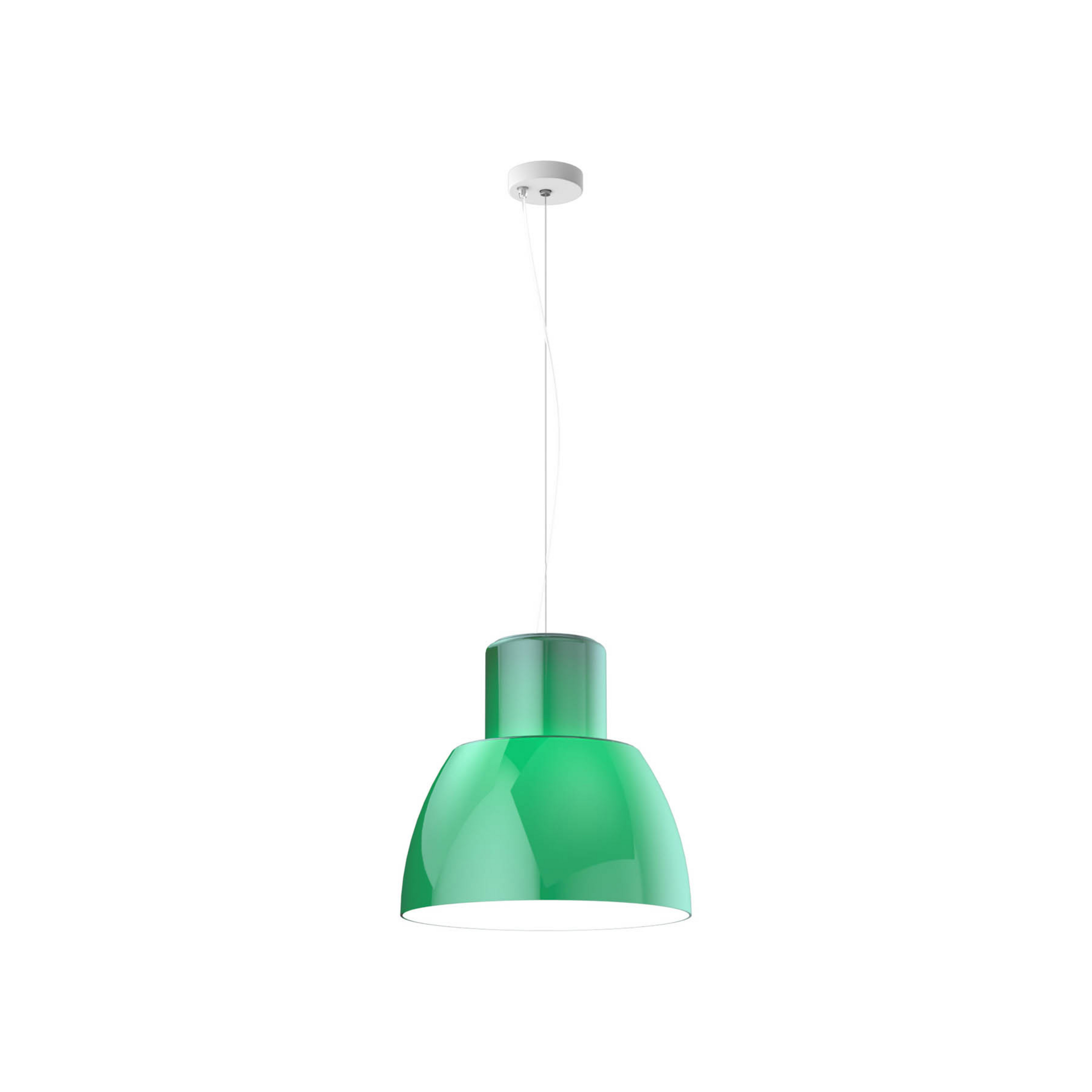 Suspension Nemo Lorosae, verte, Ø 40 cm, verre, E27
