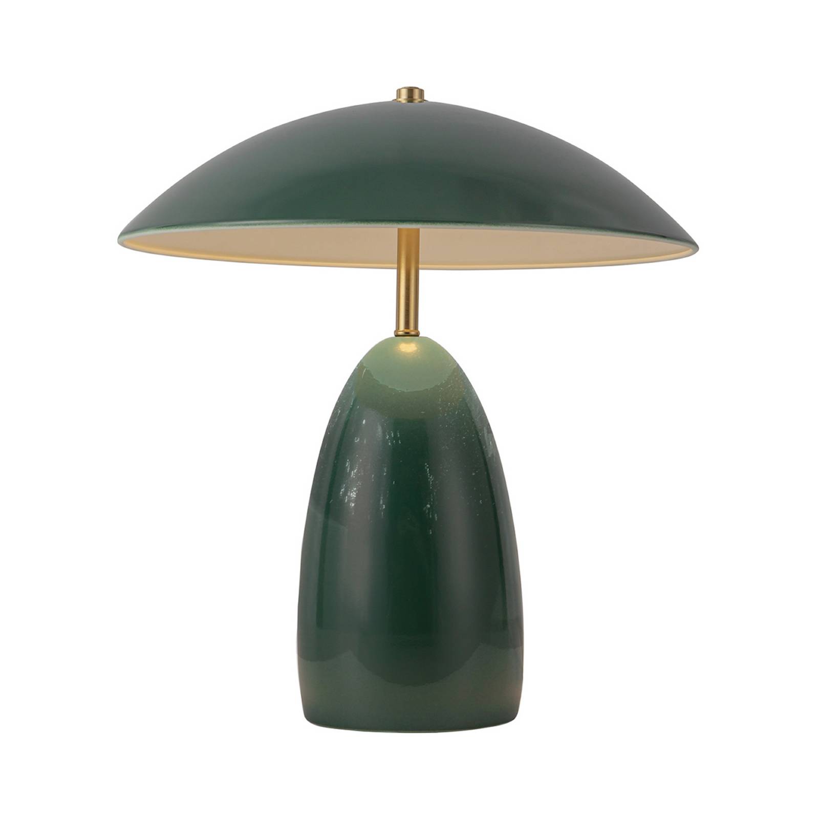 LED-Tischlampe Poppy, grün, Höhe 35 cm, Metall, dimmbar