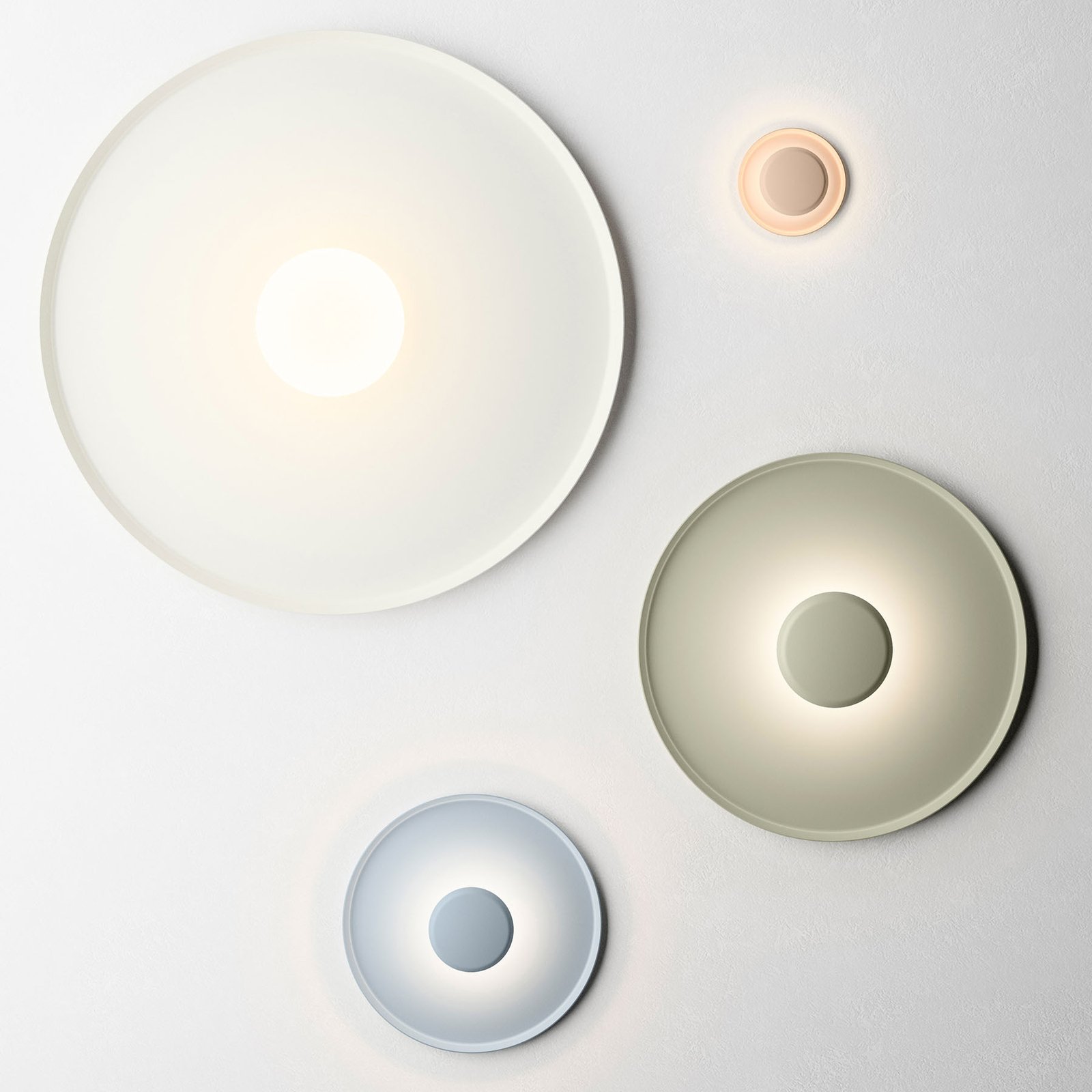 Vibia Top LED wall light Ø 17 cm in metal
