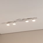 Plafoniera Fragment, bianco, lunghezza 86 cm, metallo, a 4 luci.