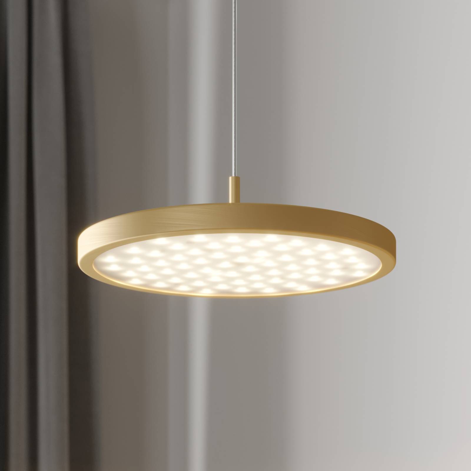 Quitani Suspension LED Gion 1 lampe blanc/laiton