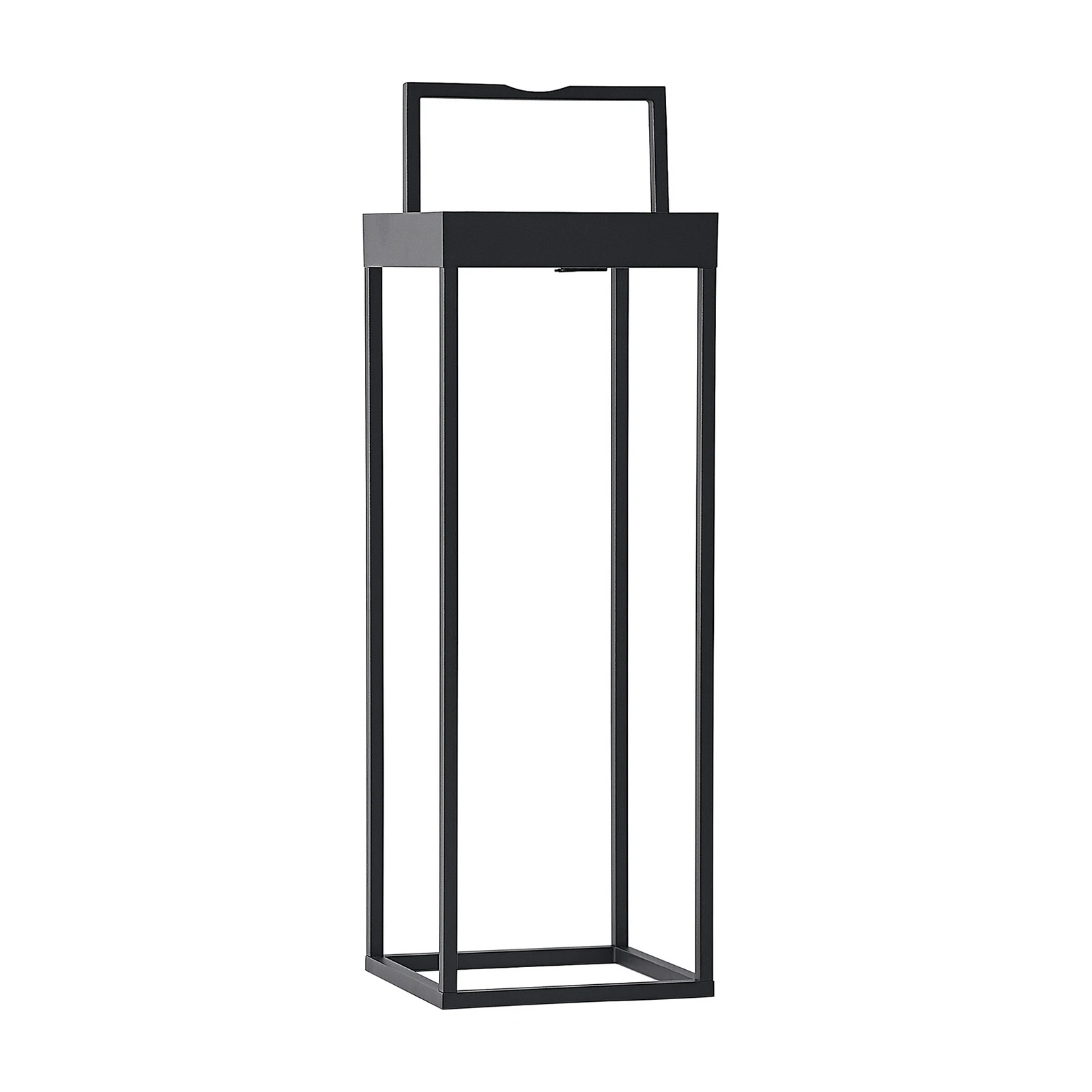 Lucande LED-Solarleuchte Lynzy, 58cm, schwarz, Metall, IP65