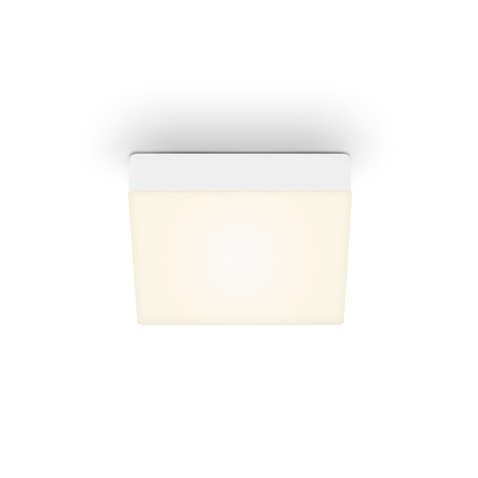 LED-Deckenleuchte Flame, 15,7 x 15,7 cm, weiß