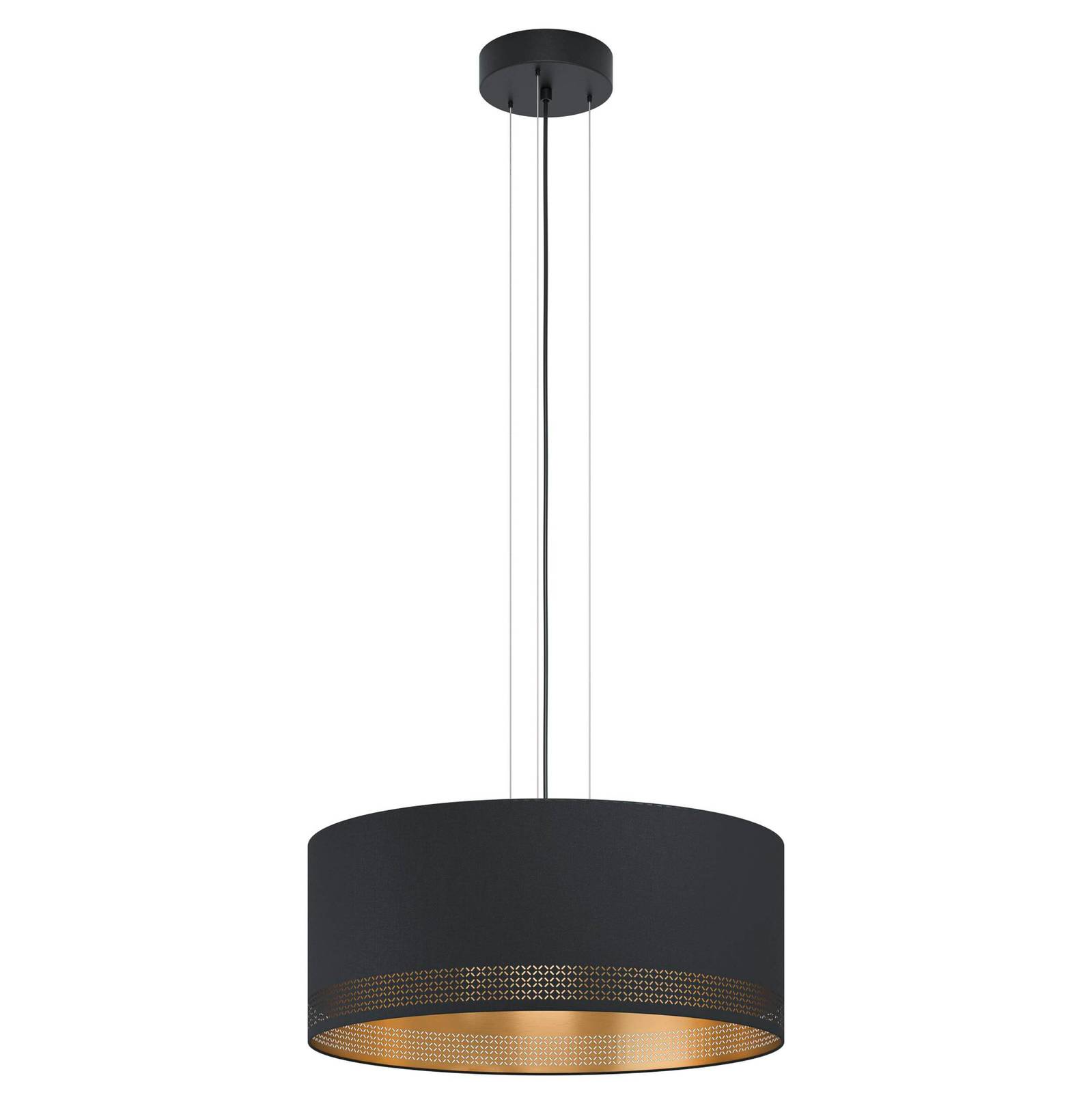 Esteperra függő lámpa, fekete/arany, Ø 53 cm