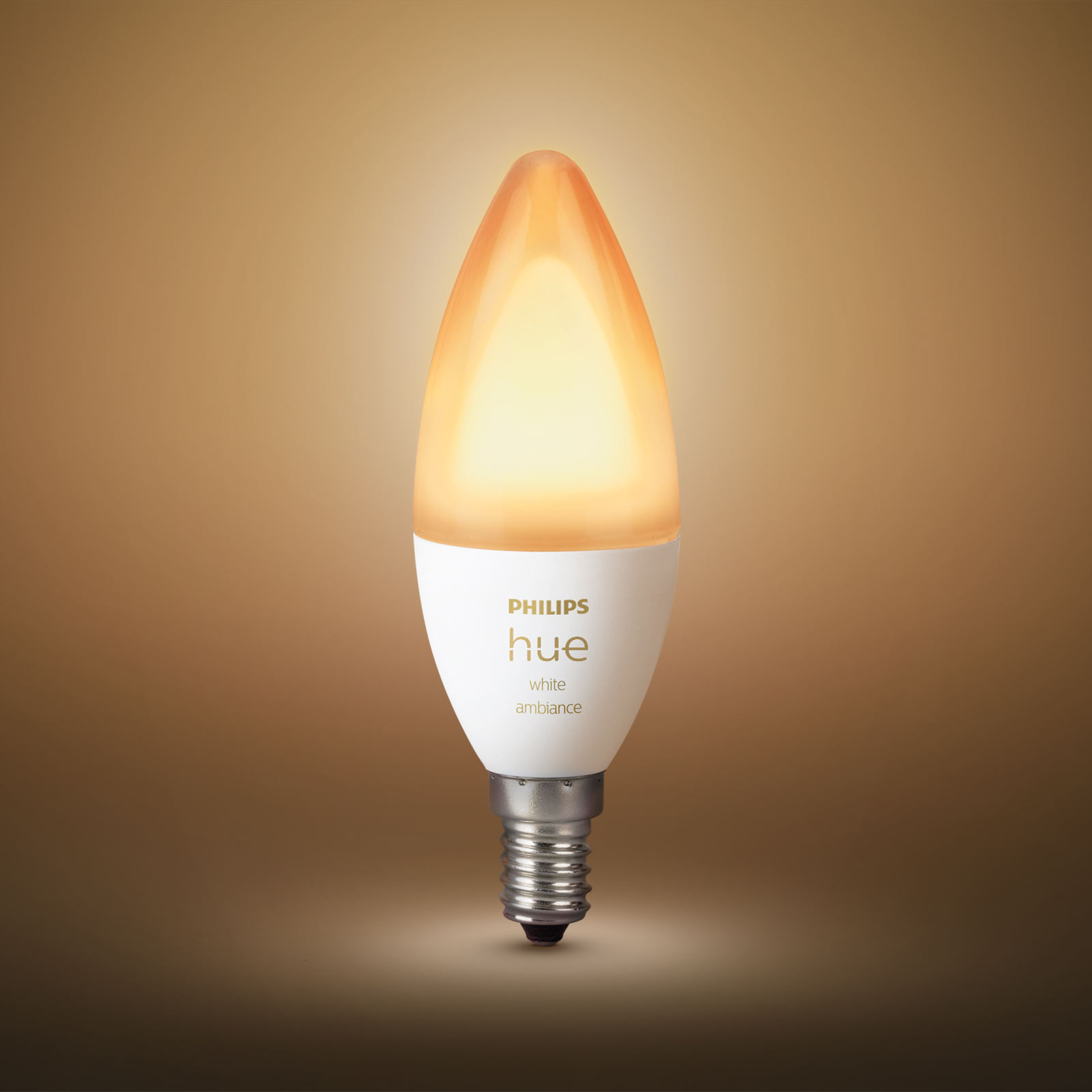 PHILIPS HUE Philips Hue candle bulb White Ambiance E14 5.2 W, plastic, E14, 5.2 W, energy efficiency: A+, L: 11.7 cm