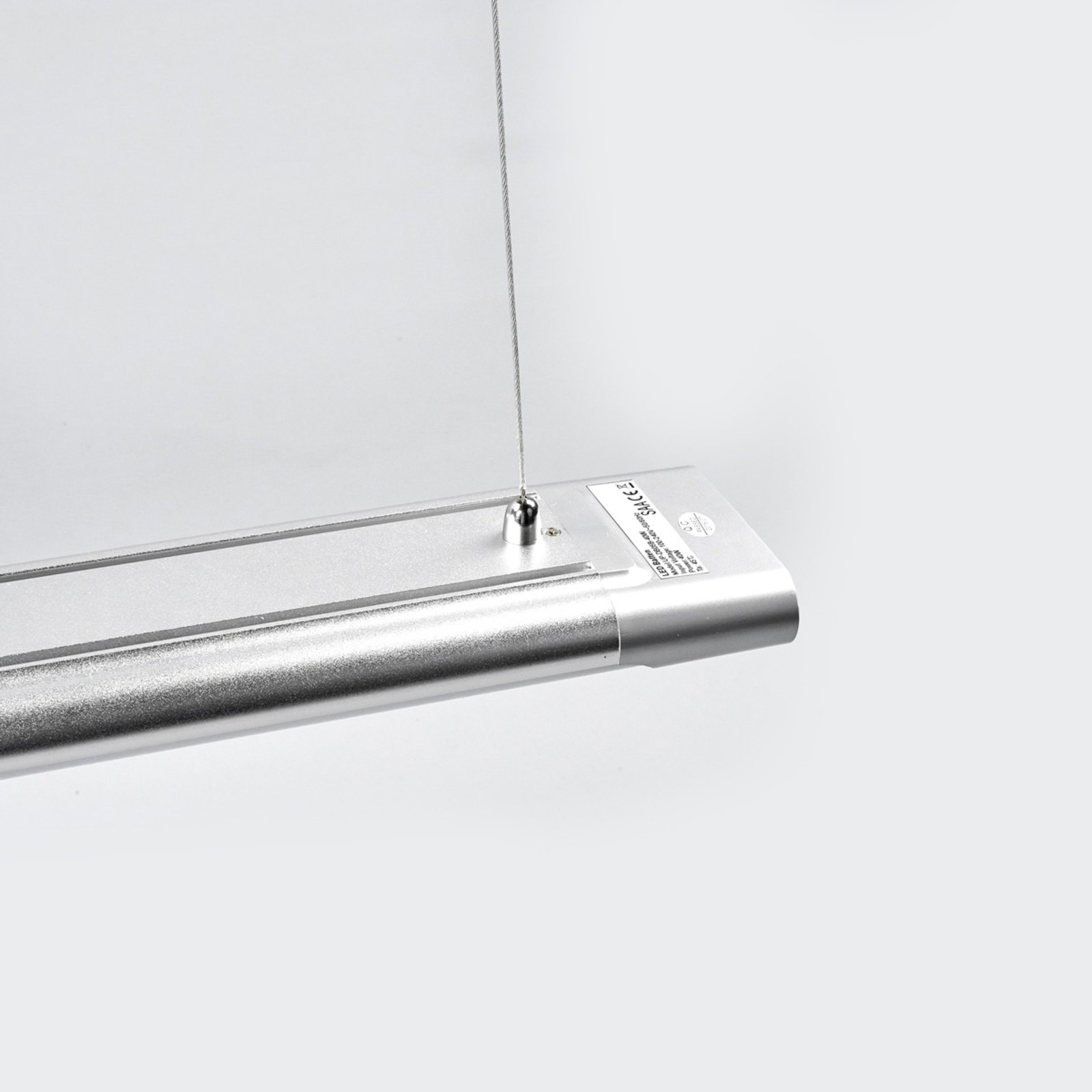 Suspension LED Vinca, longueur 120 cm, blanc/argenté