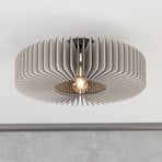 Deckenlampe Palombaia, weiß, Ø 50 cm, Stahl/Holz, E27