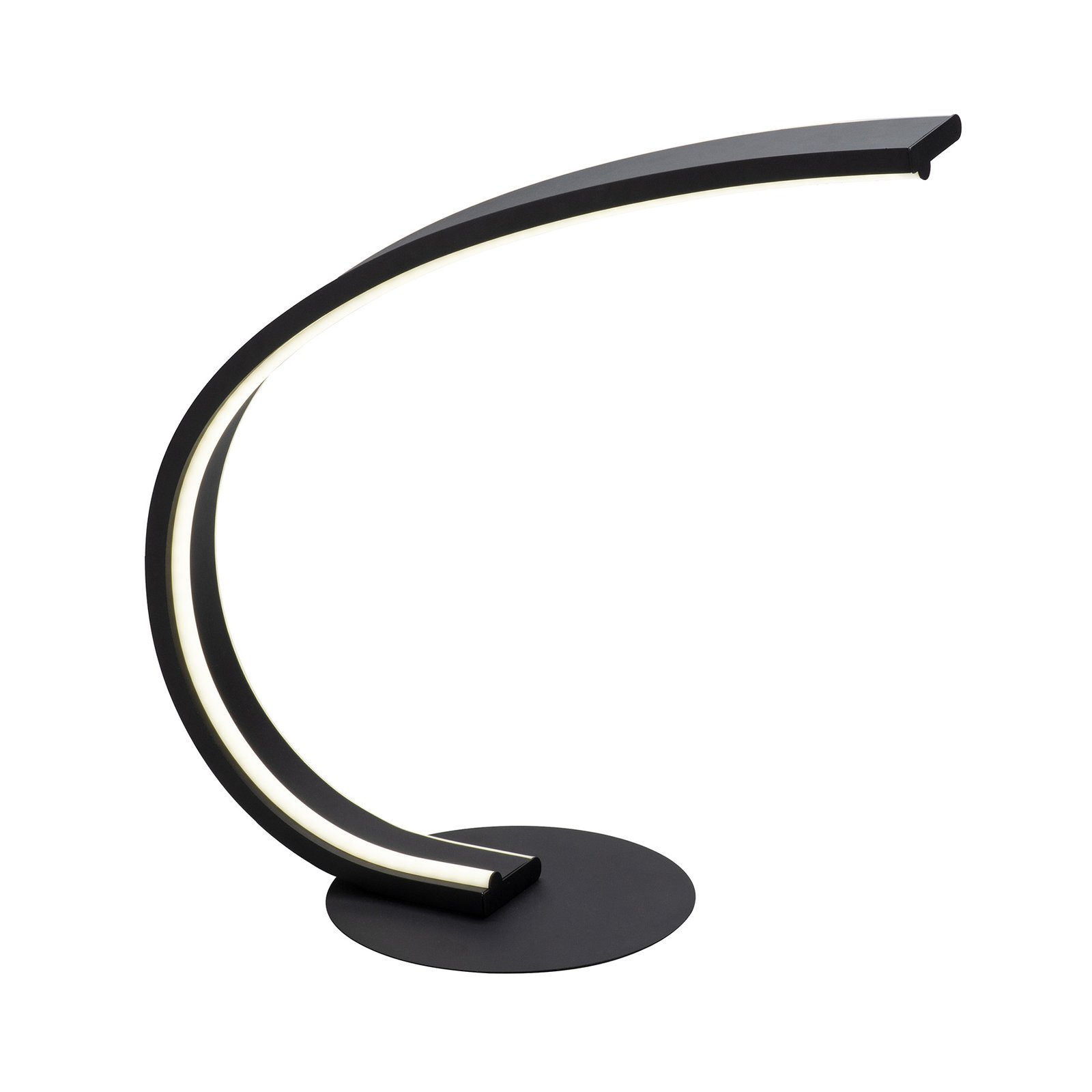 Paul Neuhaus Q-VITO stolová LED, ohnutá, čierna