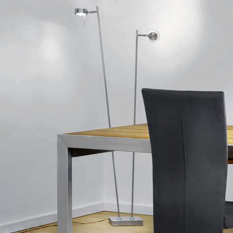 LED-gulvlampe Bling med dimmer, 2 lyskilder, krom