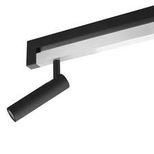 LED-kattokohdevalo Pulse, musta, 100 cm, metalli