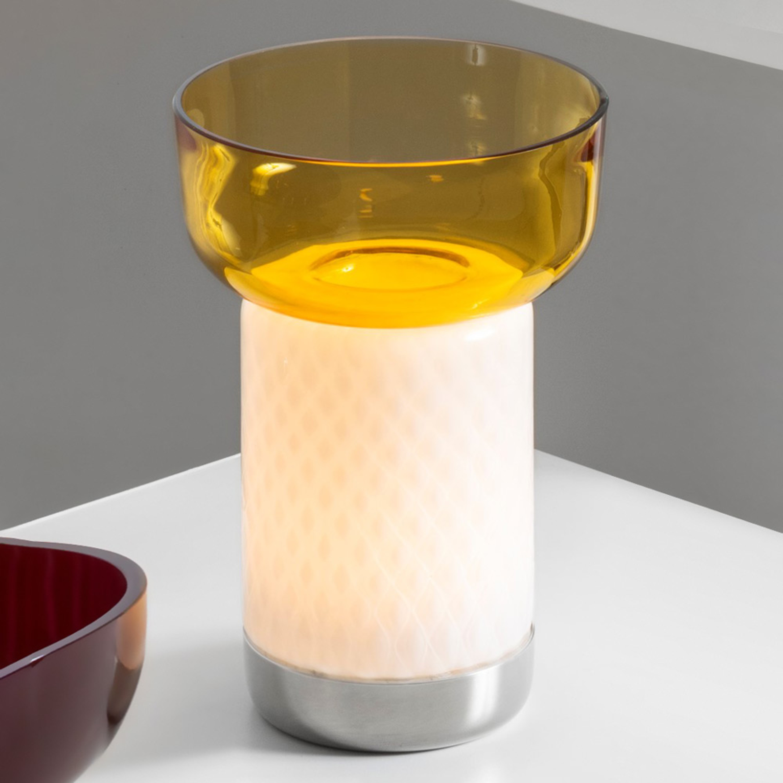 Artemide Bontà LED-Tischlampe mit Glasschüssel