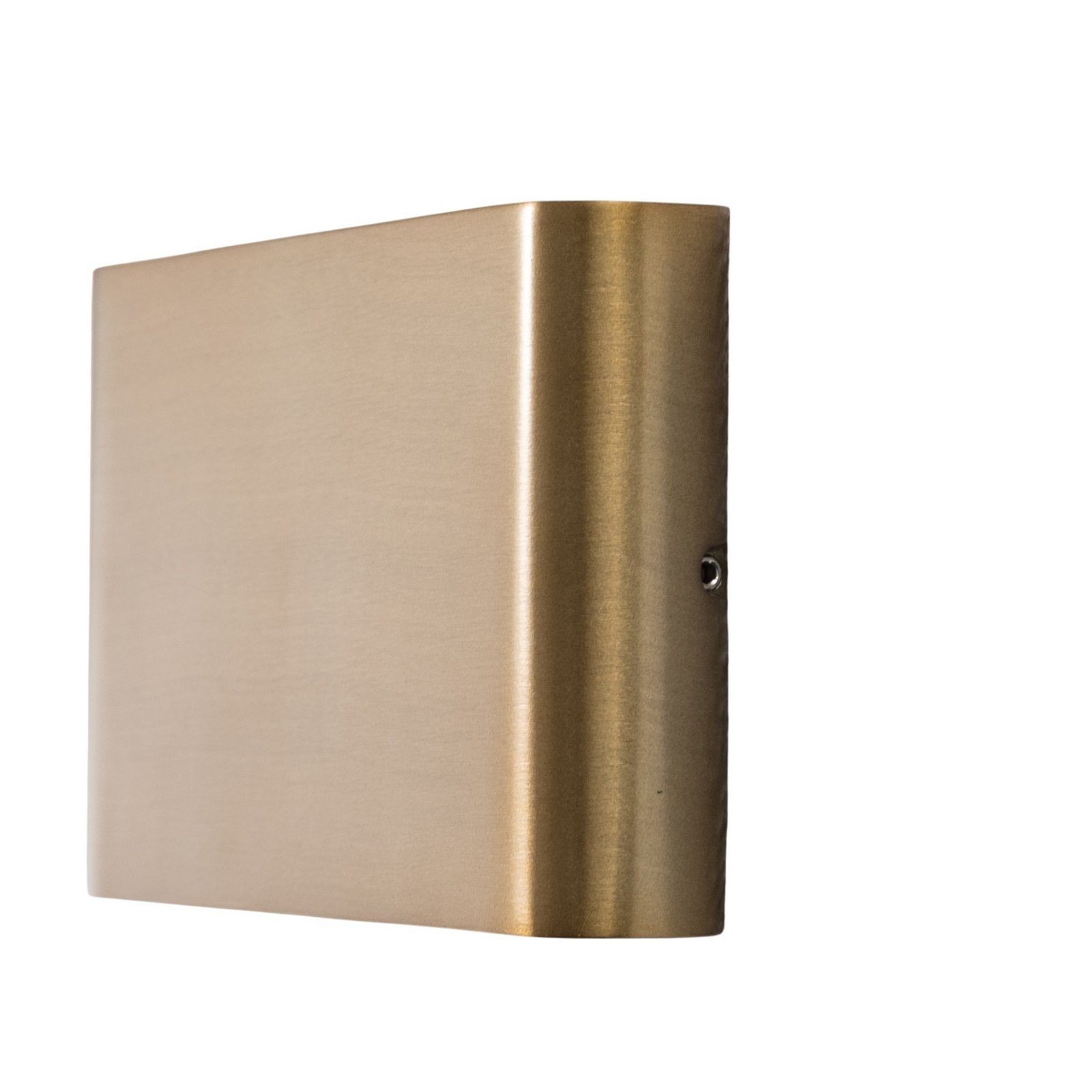 LED wandlamp Semi M, aluminium, goud, lengte 17,5 cm