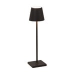 Zafferano Poldina micro rechargeable lamp, IP65 black