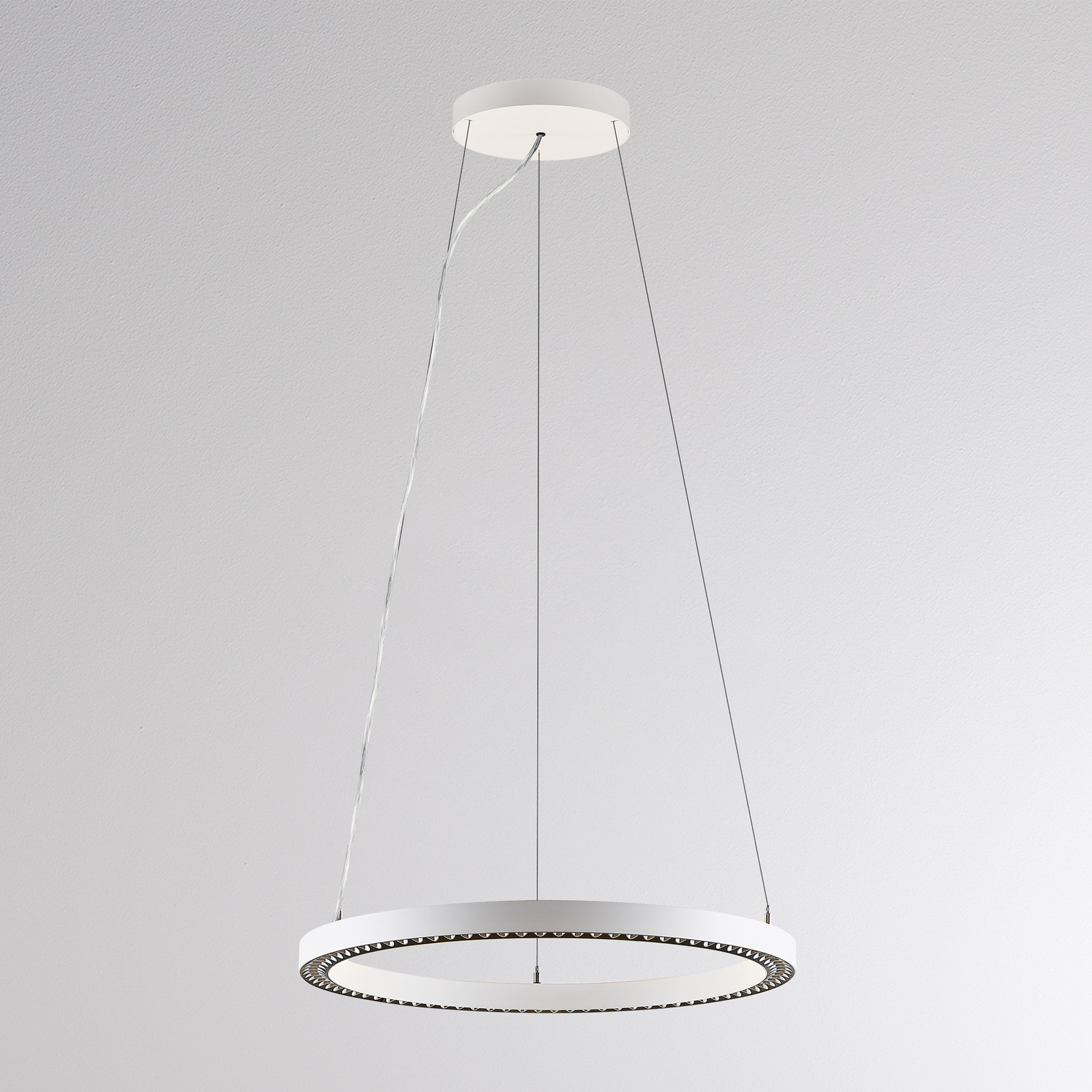 LED-riippvalgusti PERFORA PRO M, Ø 66 cm, valge, DALI üles/alla, CCT