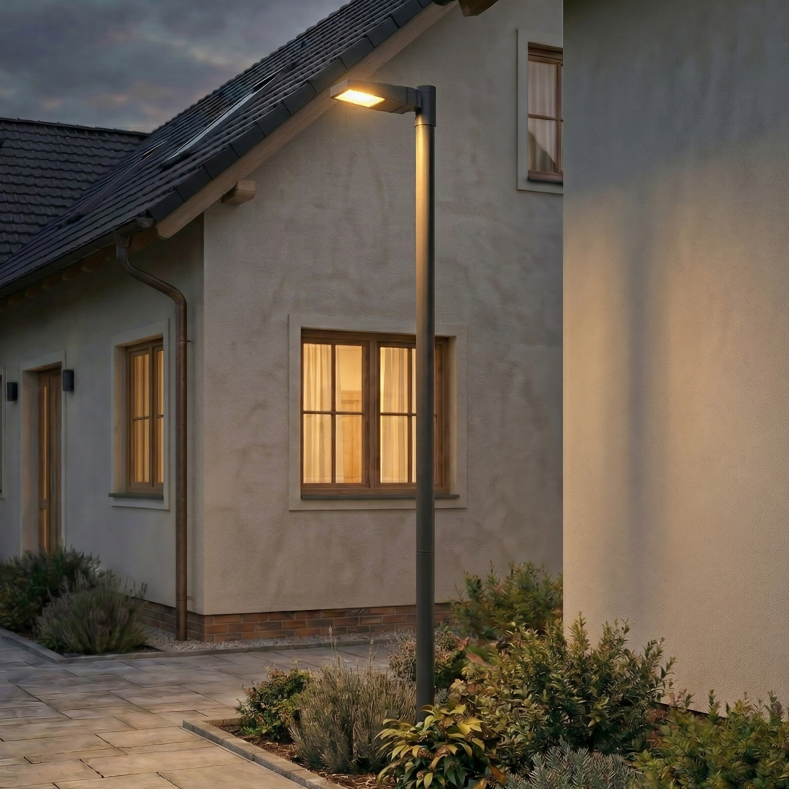 Arcchio LED-udendørslampe Nefarius, 250 cm, mørkegrå, IP65